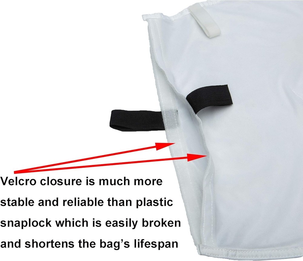 Pool Cleaner Fine Mesh Bag with Hook and Loop Fastener Enclosure Compatible w...