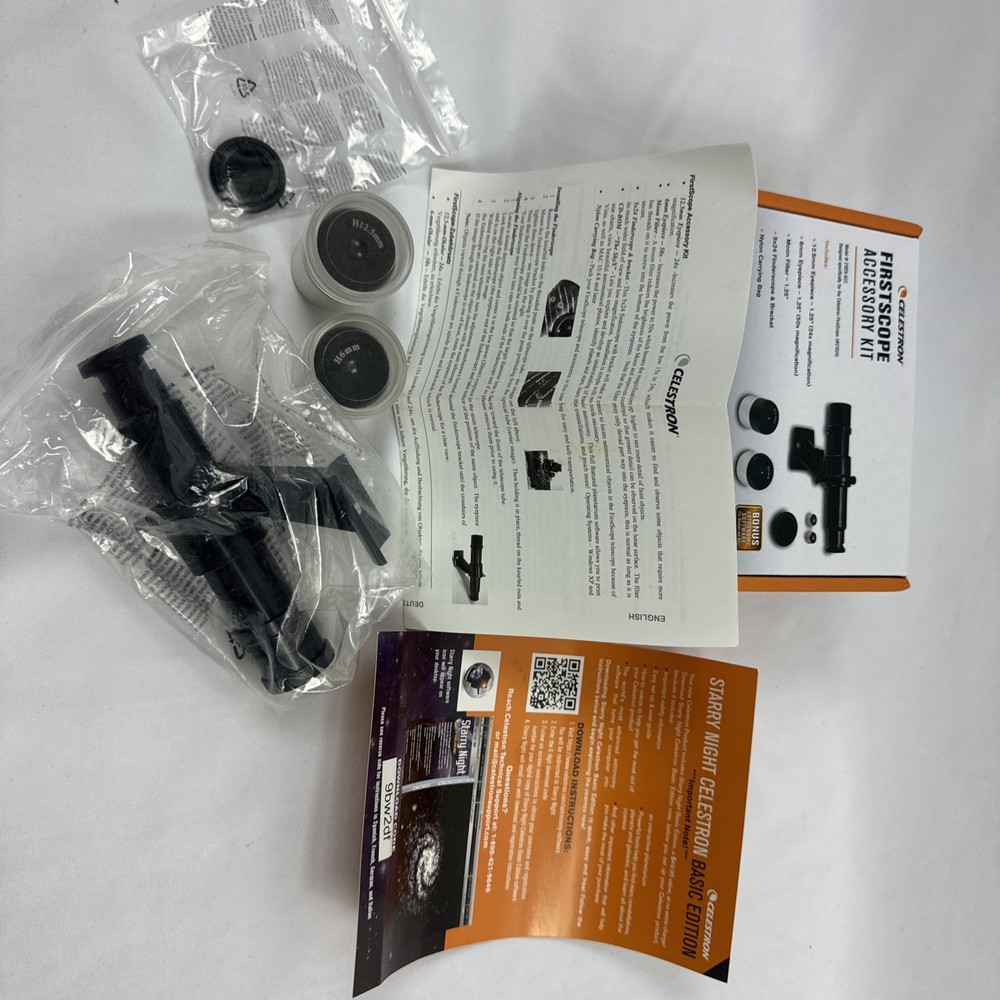 Celestron 21024-ACC FirstScope Accessory Kit (Black) UNUSED open box