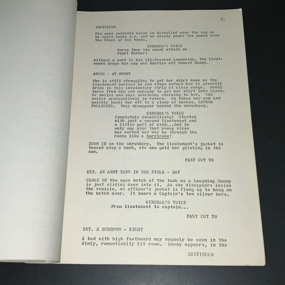 BUNNY CAPER (2/7/73) Jack Arnold Dir. / Early Title Draft + Hand-Typed Pgs +COA!