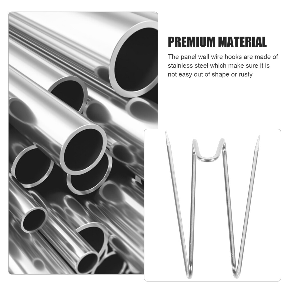 20 Pcs Fabric Panel Wall Wire Hooks Picture Frame Hanger Sharp