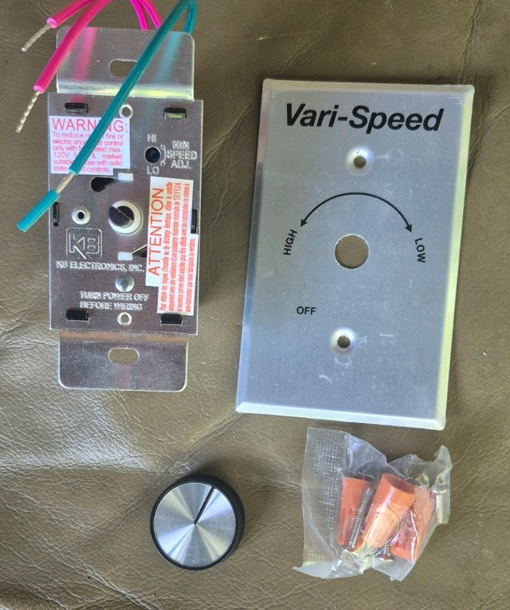 Speed Controller, With On Off Switch, 120 Volt AC, Brand New