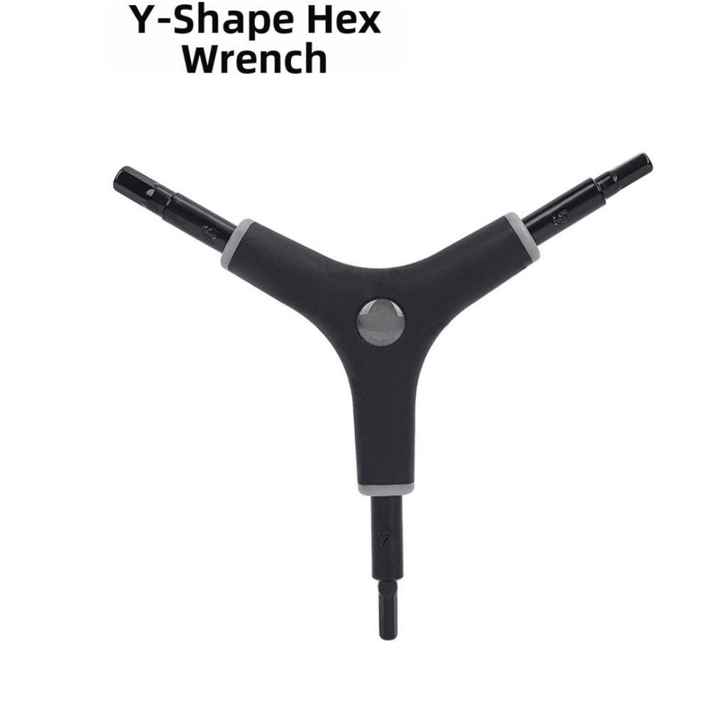 Multi Function 3 Way Y Shaped Wrench Lightweight Alloy Steel Cycling Tool