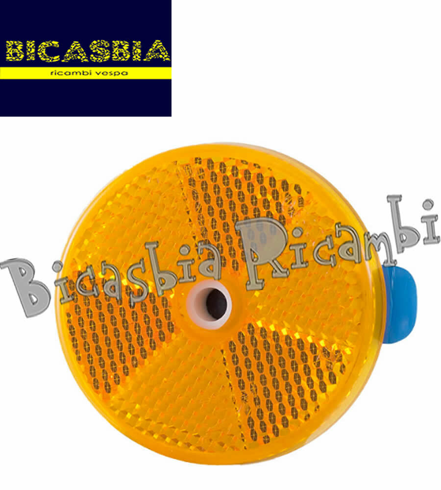 12823 - Reflector Round Self Adhesive Amber