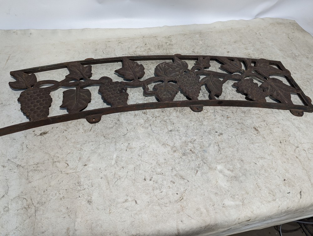 Antique Ornate Curved Cast Iron Design Element