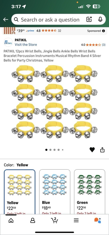 Wrist Bells Pack Of 12