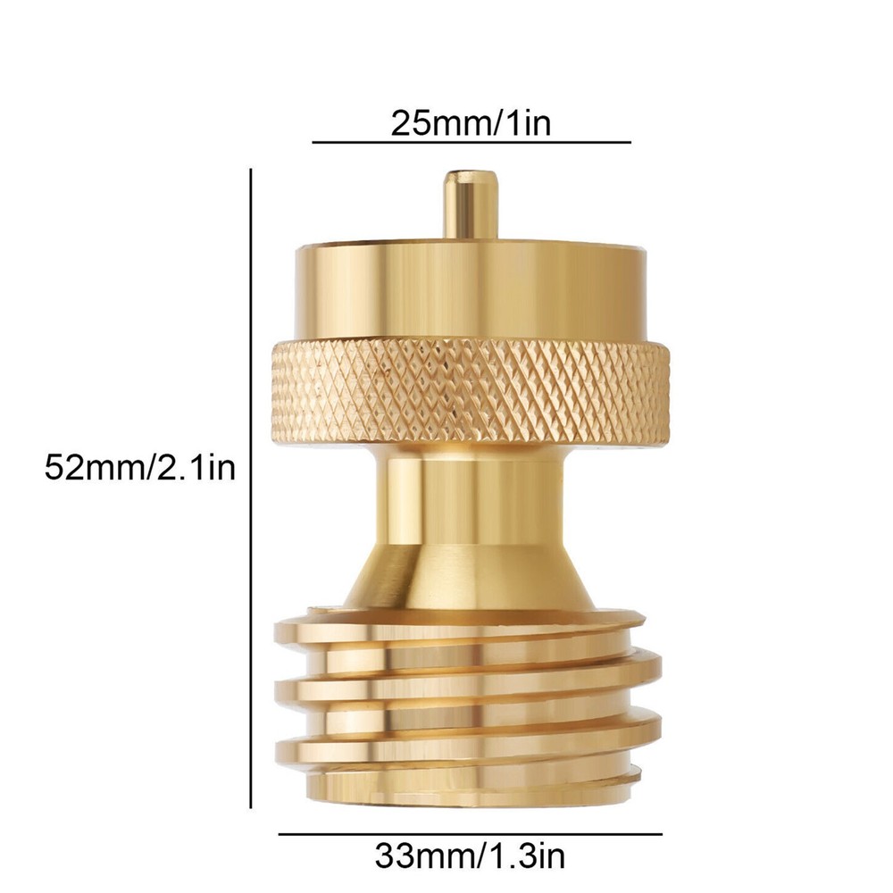 Safe Solid Brass Propane Refill Tank Adapter Fill 1 Lb Bottle From 20 Lb Tank