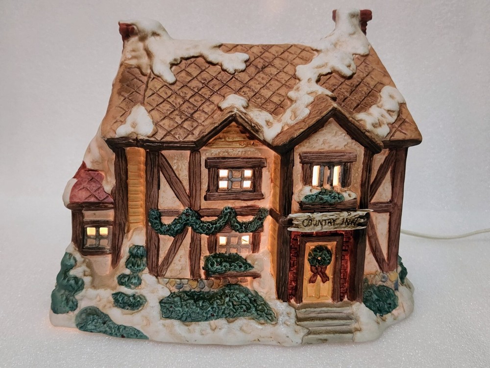 Vintage LIGHTED COUNTY INN 8×6 - Working Condition!