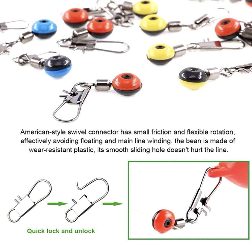 RUNNING LEDGER SLIDER BEADS FLOAT LINK Plus 30 X Free Line Stops