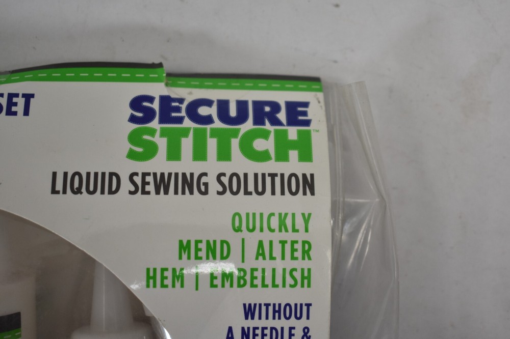 Secure Stitch Liquid Sewing Solution 7 Piece Set No Needle Or Thread Fabric Glue