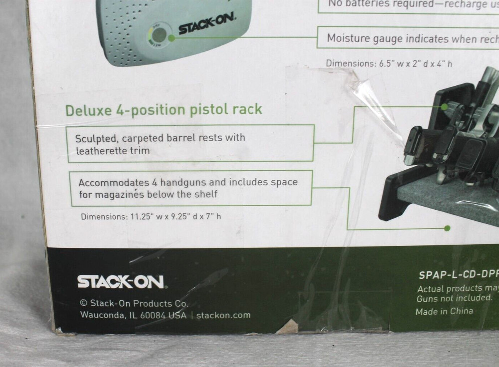 STACK-ON 3 Pieces Safe Accessory Kit:Led Motion Light, Dehumidifier, Pistol Rack