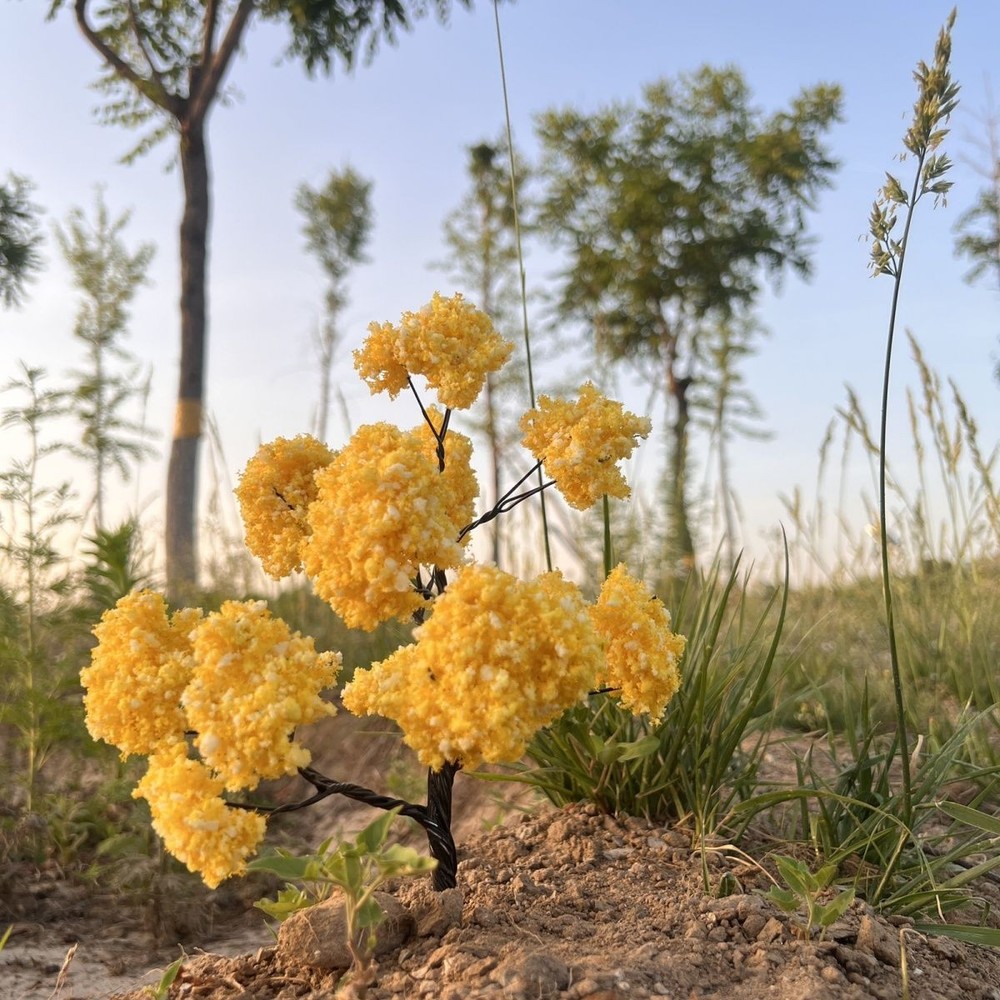 15cm Wire Flower Tree Model Tree Artificial Tree Diorama Landscape Material
