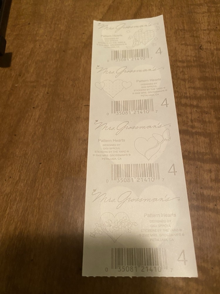 Mrs Grossman Heart Sticker 2003