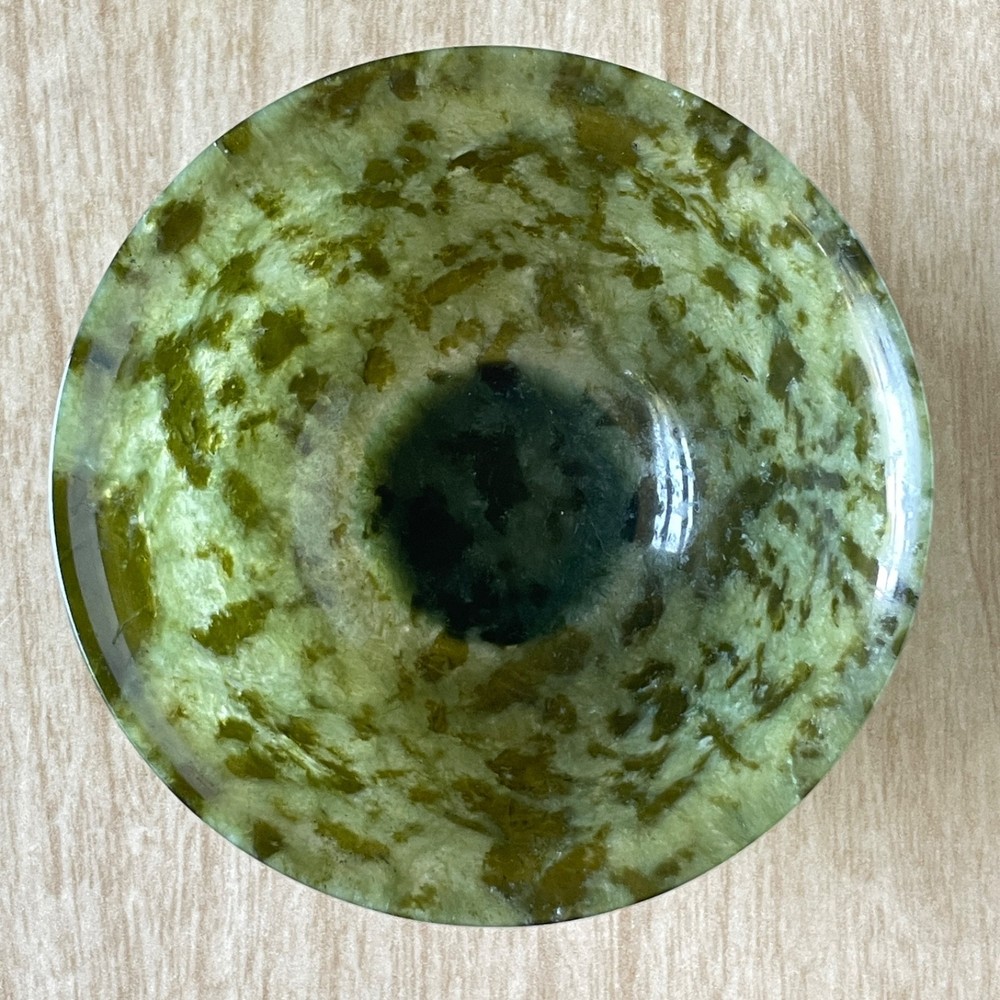 CHINESE Spinach Jade Bowl - 4” diameter