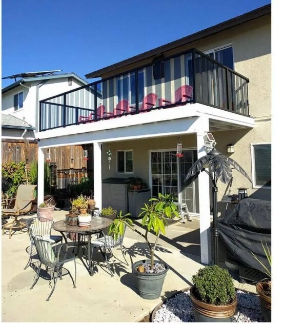 Black Aluminum Deck Railing Wall Mount Bracket Kit | Peak In