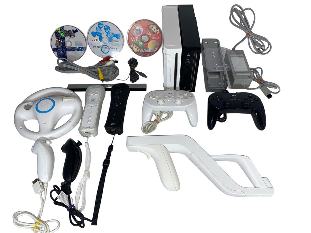Nintendo Wii RVL-001 Console remote Nunchuck Used Select Bundle Authentic tested