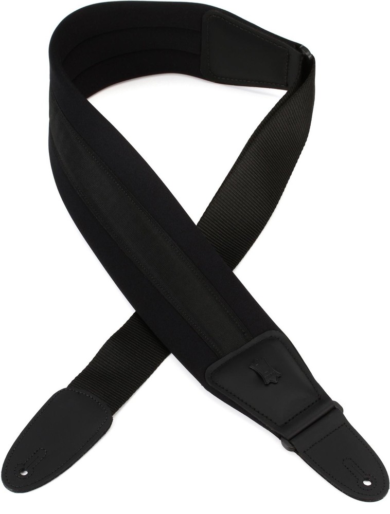 Levy's PM48NP3 Neoprene Guitar Strap - Black (2-pack) Bundle