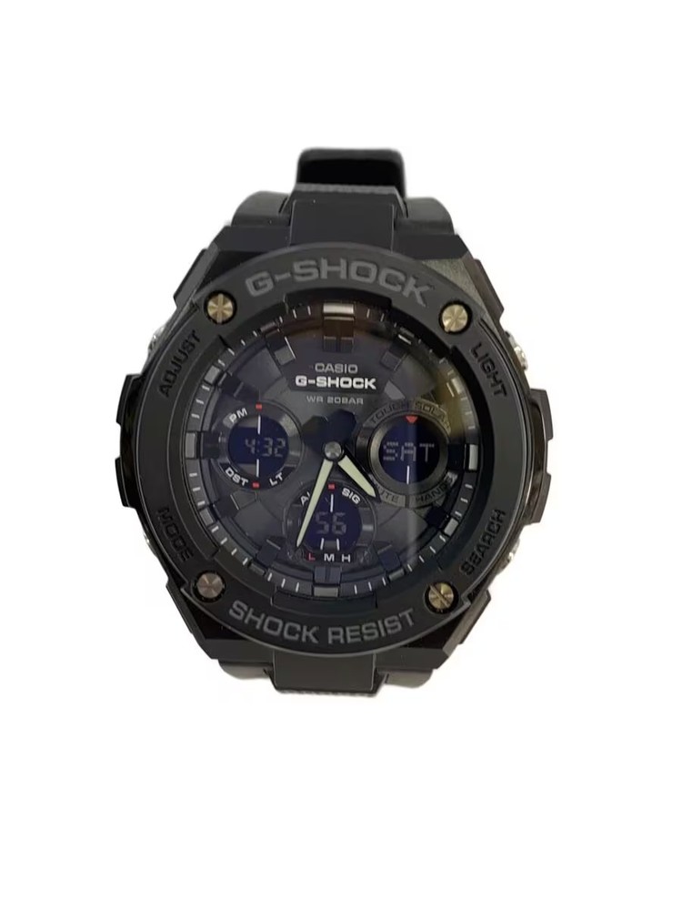 CASIO Solar Wristwatch G SHOCK Digital Analog Rubber Black