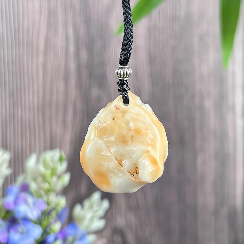 TOP China Inner Mongolia Gobi Colored Jade Specimen Pendant Bead