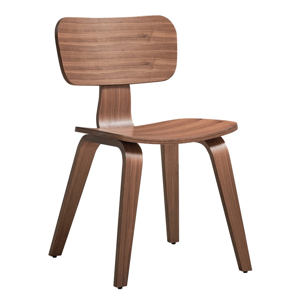 Walnut Side Chair with Tapered Leg