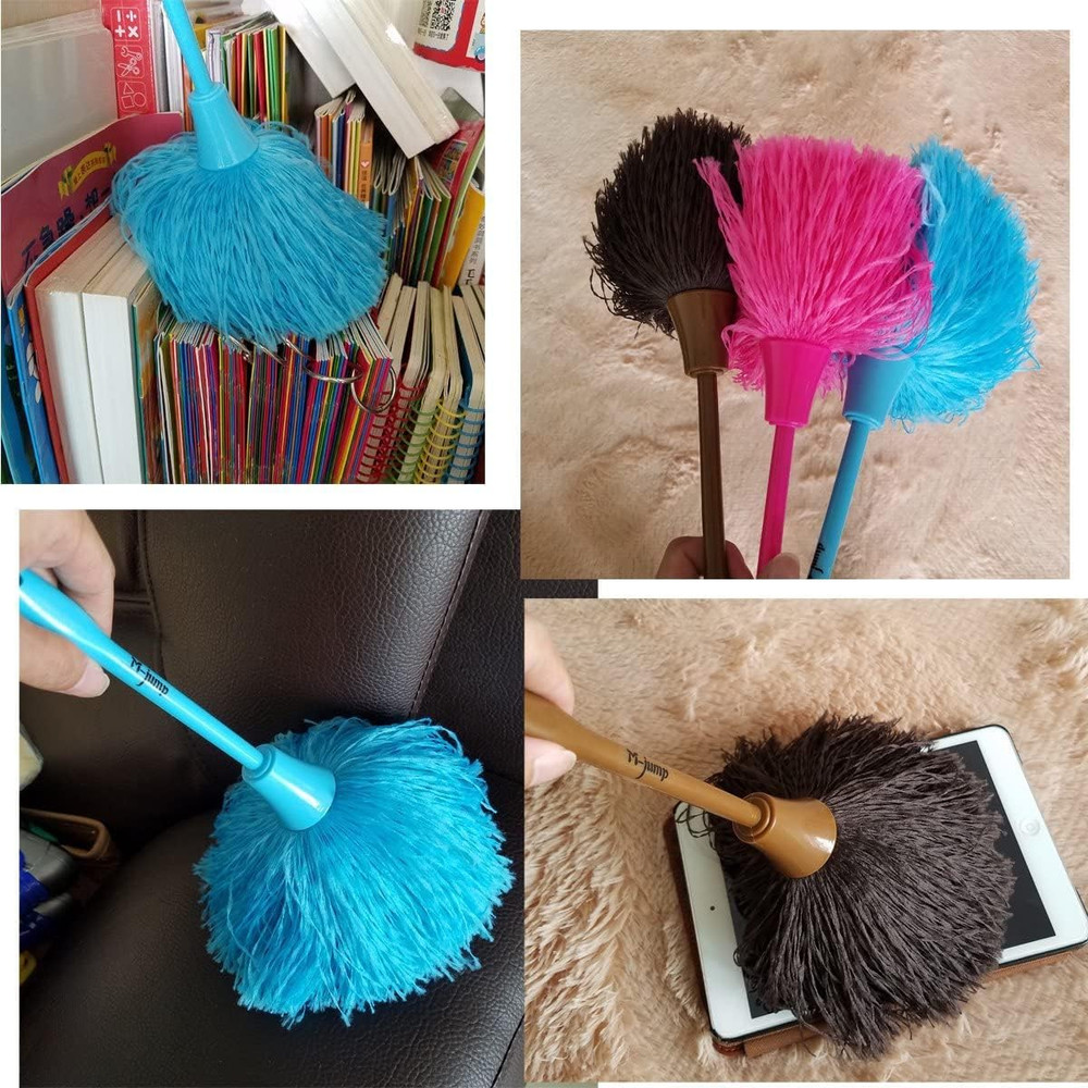 3 Pack Microfiber Delicate Duster,Comfortable Non Slip Handle, 3 Colour Washa...