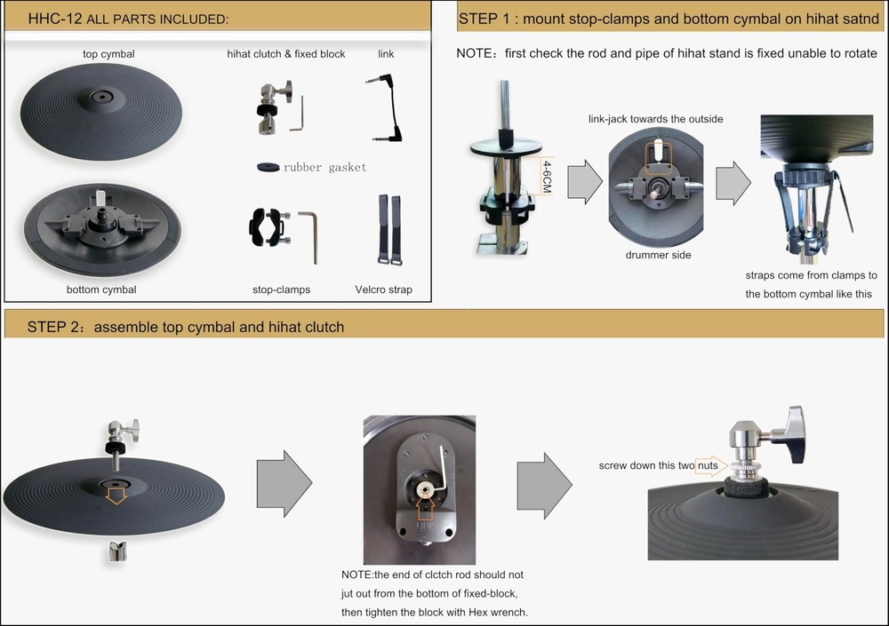 Lemon 2-Piece Electronic Hi-Hat LE-9C2