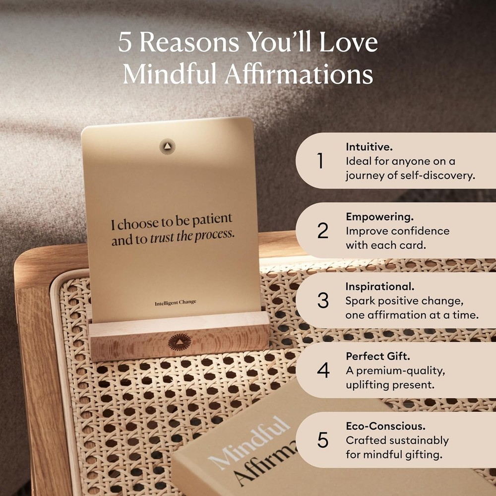 Mindful Affirmation Cards with Stand