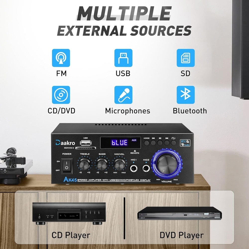 Portable Wireless Bluetooth Amplifier