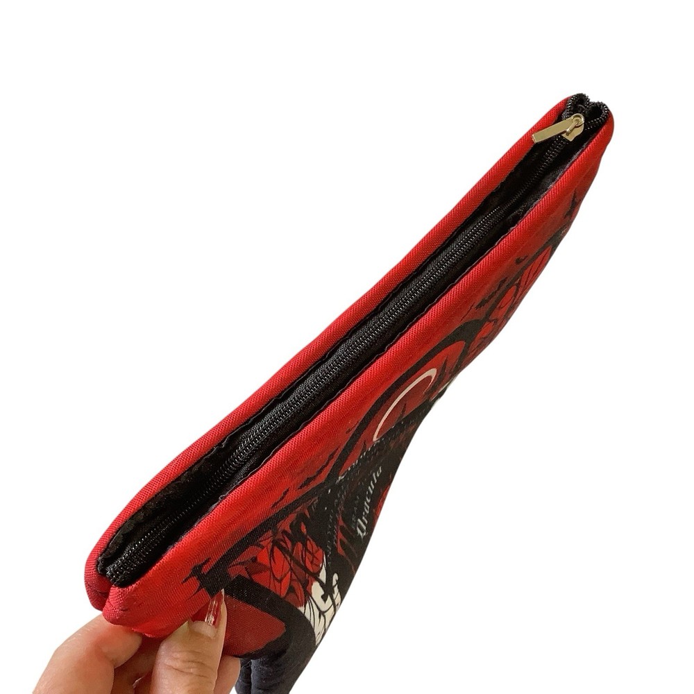 Puffy Fabric Dracula Book Sleeve Zipper Closure