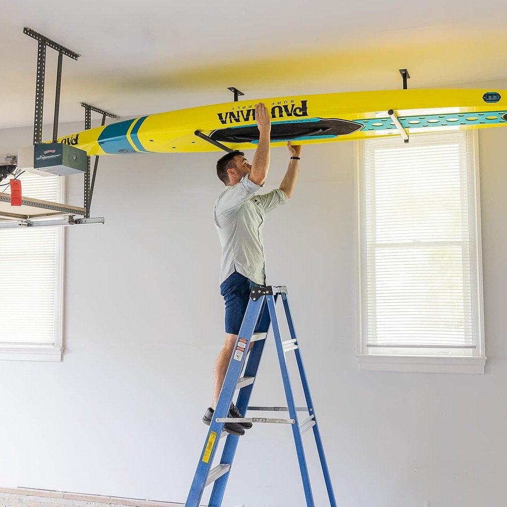 StoreYourBoard Paddleboard Ceiling Storage Rack, Adjustable Garage Mount Hanger