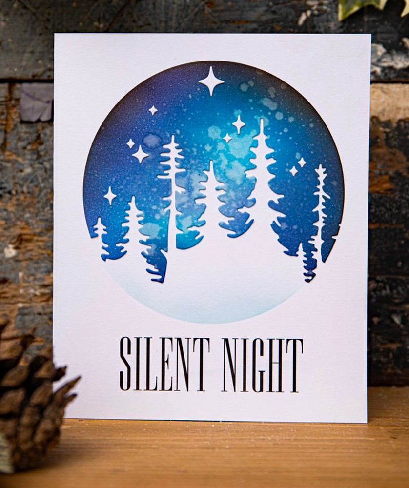 New Retired Sizzix Thinlits Forest Shadows #666334 3pc Retail $24.99 Tim Holtz