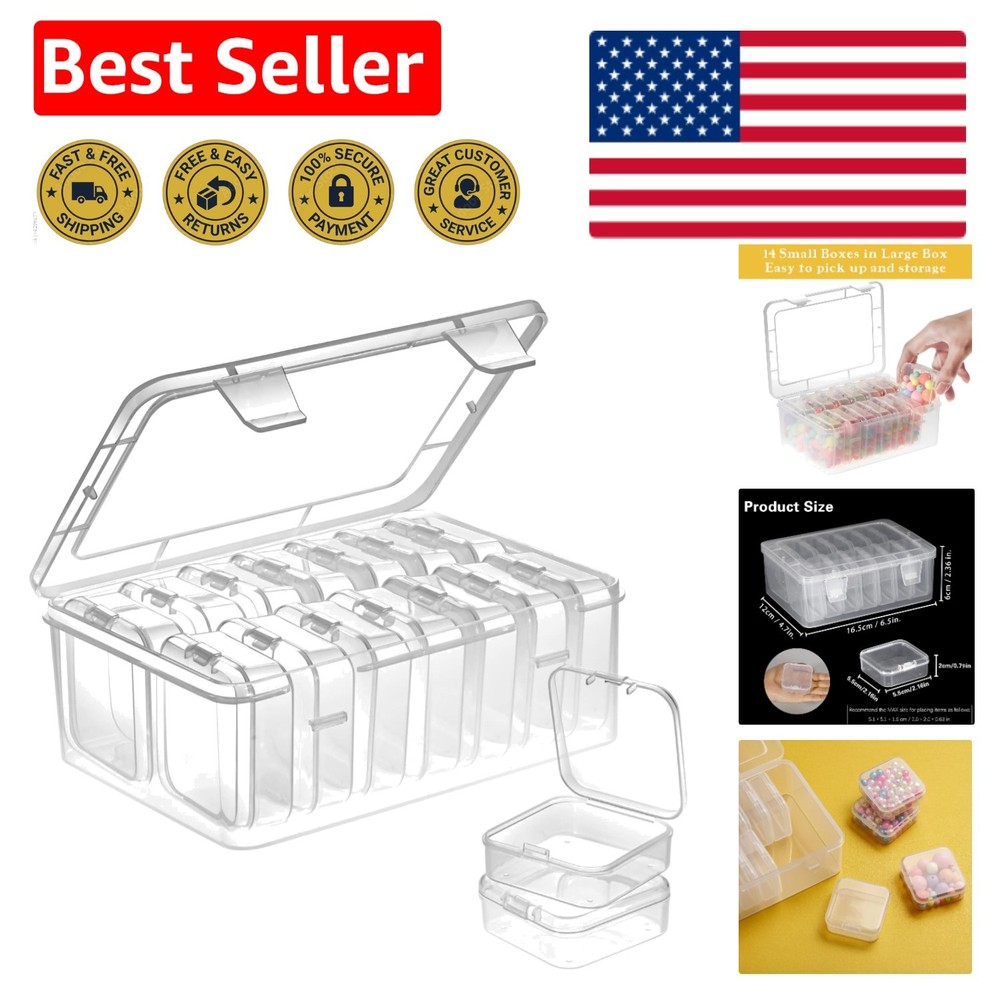 Stackable Plastic Jewelry Organizers - 15 Clear Boxes for Easy Access and Use
