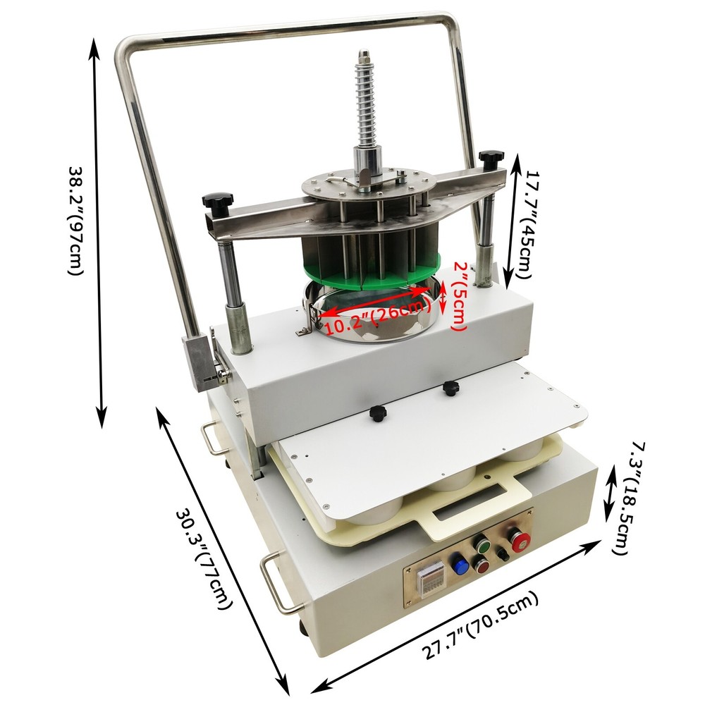 14 Blocks Semi-Automatic Dough Divider and Rounder Rolling Machine 3.5oz-6.3oz