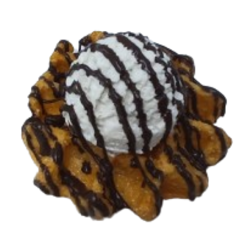 Display Fake Food Prop Belgian Waffle Ala Mode