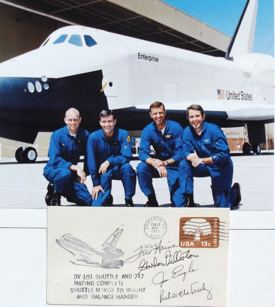 Space Shuttle Approach/Landing Test Crews Signed Commemorative Authenticated