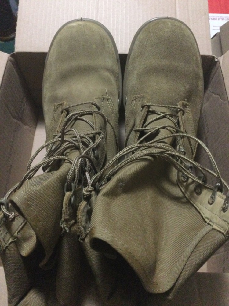 boots, army issue, new 10.5W, brown,