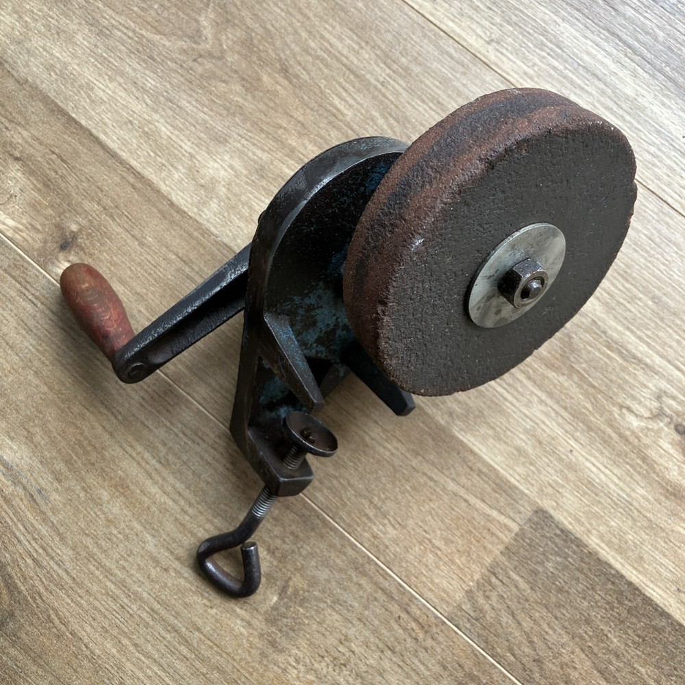 vintage iron hand cranked grinder