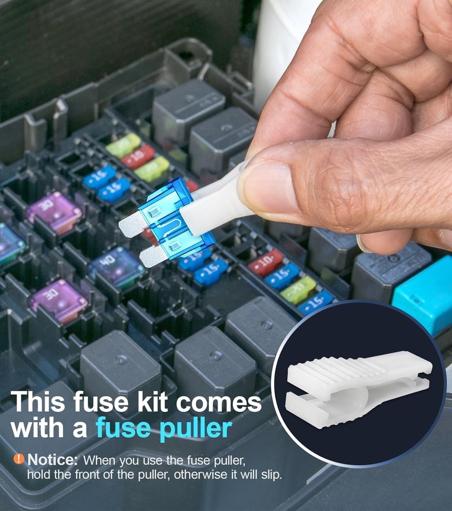 300 Pcs Car Fuses Assortment Kit, Standard Mini Micro Blade Fuses with Puller, 2