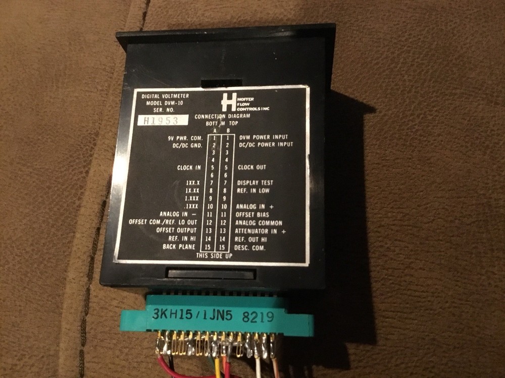 Hoffer Flow Controls Inc. Digital Voltmeter Display DVM-10