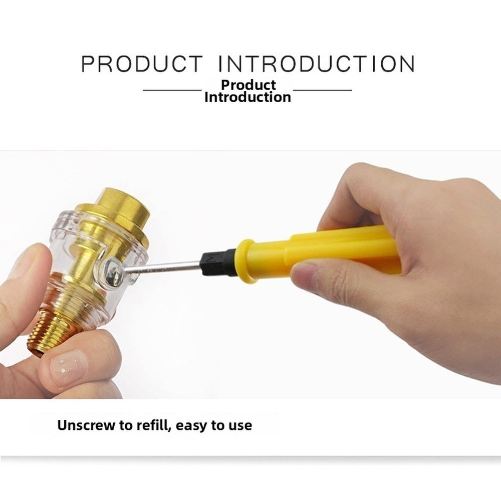 Copper Plated Iron Automatic Oil Feeder for MINI Pneumatic Tools 1/4 NPT Thread