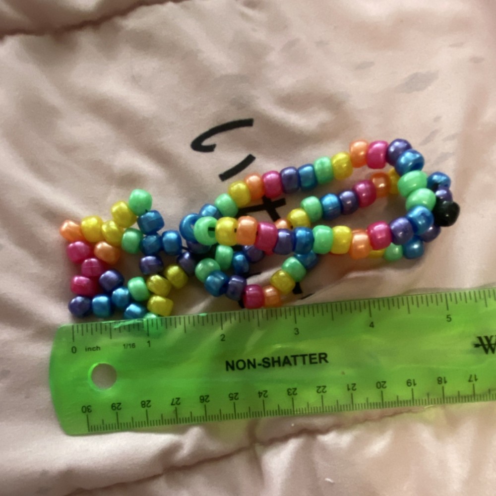 Handmade Rainbow Essa Kandi star harness!