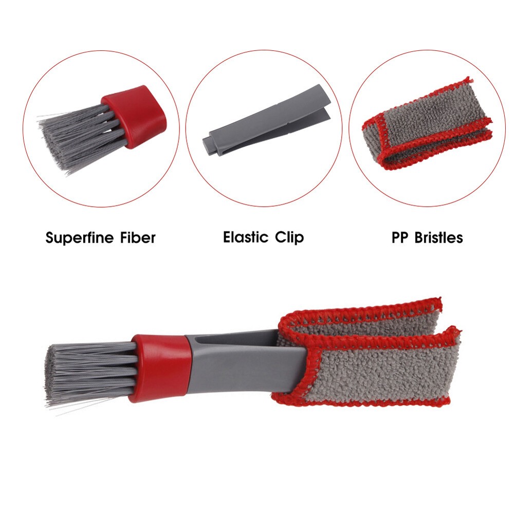 1pc Double-end Brush Car Multifunction Auto Cleaning Tool Air Vent Cleaning