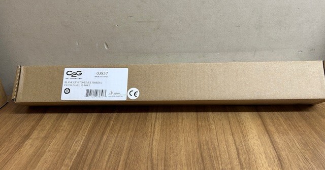 C2G 03857 12-Port Blank Keystone/Multimedia Patch Panel