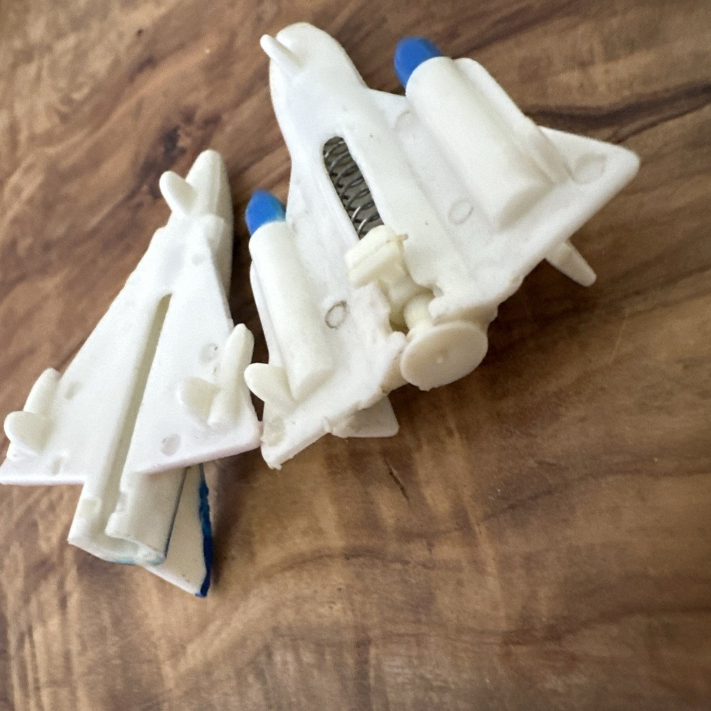 Two Small Vintage Space Shuttle Plastic Minature