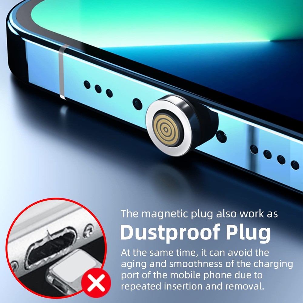 Ankndo Magnetic Phone Cable Adapter [4-Pack] Connector Tip Micro USB
