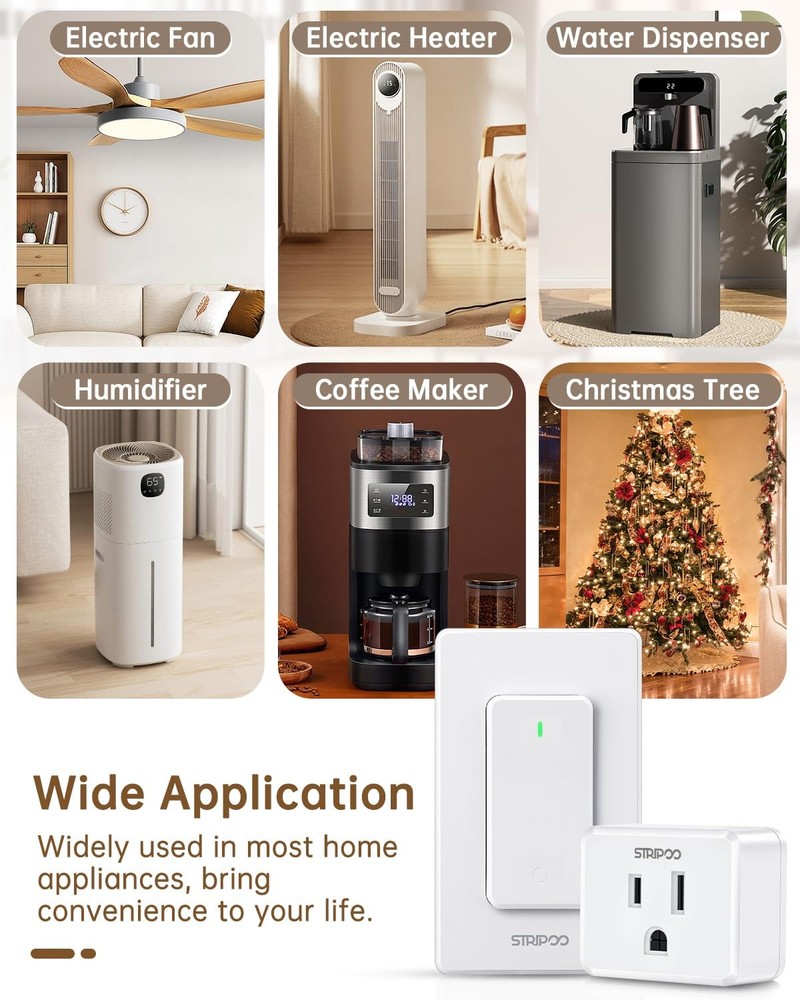 Garbage Disposal Wireless Switch, Buckle Design & Removable Remote Control Outle