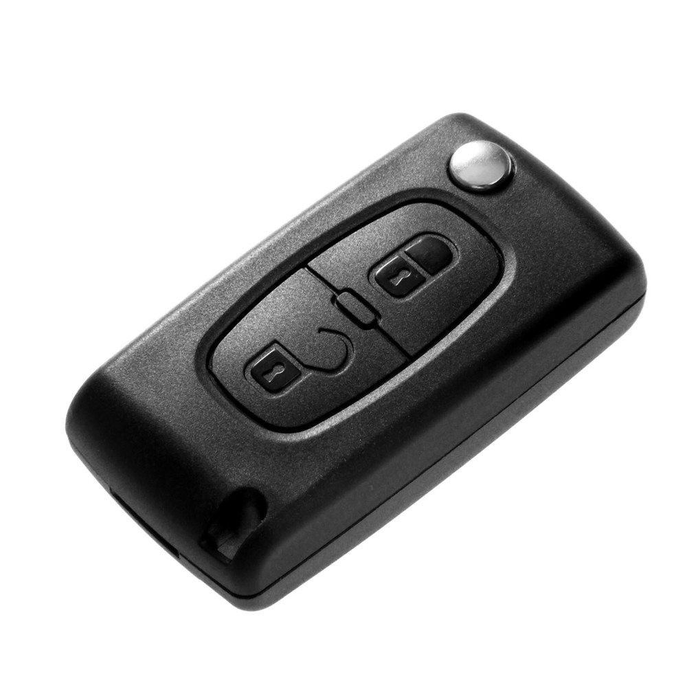 2 BUTTON Keyless Remote Folding Blade Key Case Shell for PEUGEOT 207