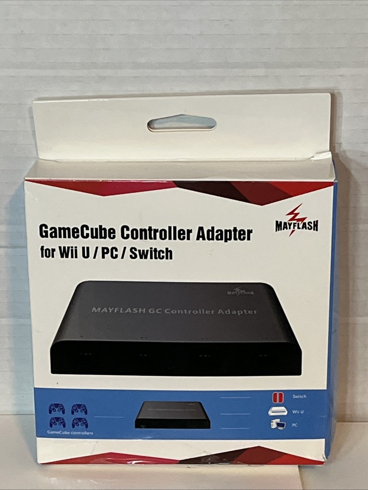 Mayflash GameCube Controller Adapter for Wii U, PC USB and Switch, 4 Port