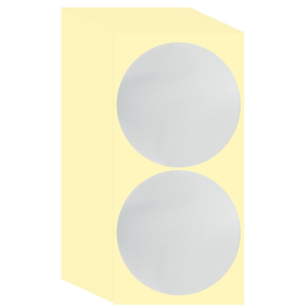 120 Pcs 4 Inch Colored Dot Stickers Labels, Silver