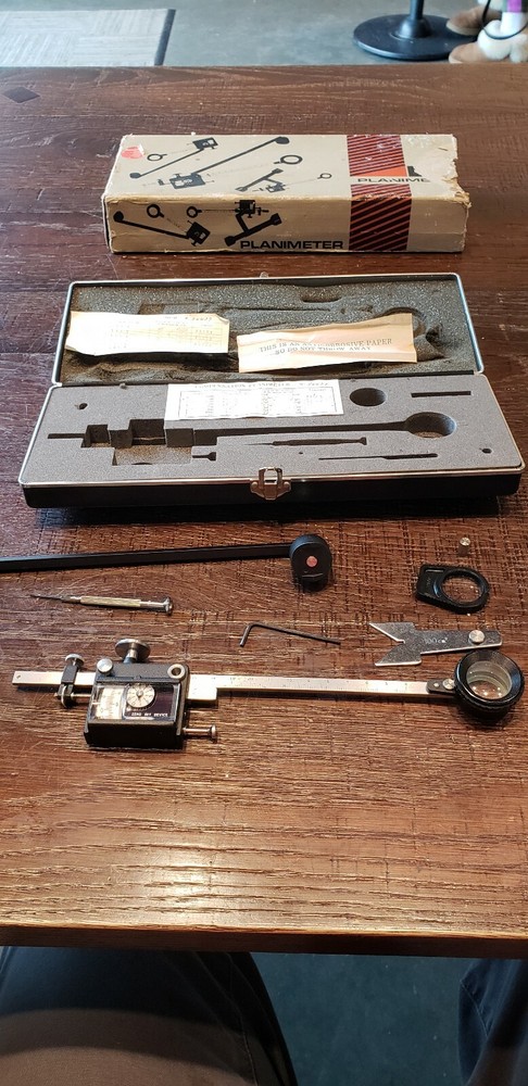 Mint Uchida Zero Setting Device Polar Compensation Planimeter W/Optical Tracer