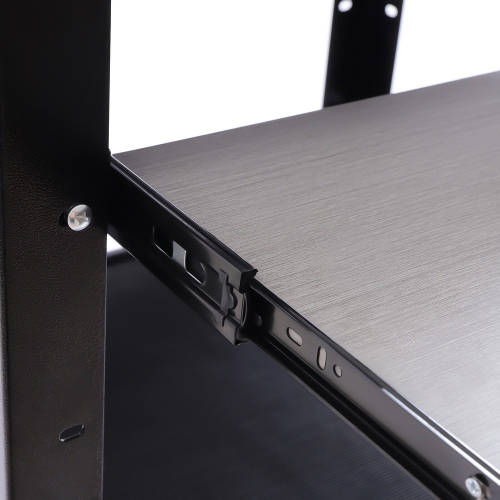 Multi-layer Media AV Cart Height Adjustable Pullout Tray & Power Cord Management